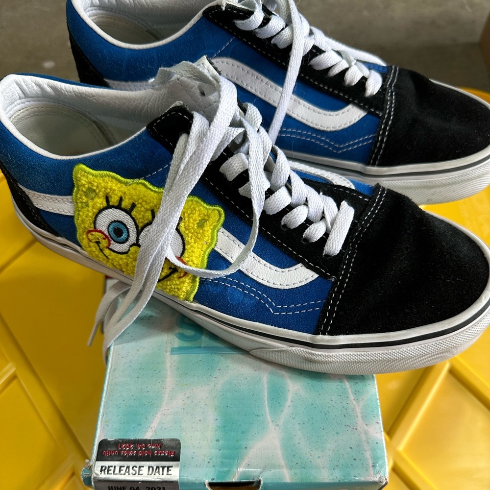 Vans Blue and Black SpongeBob Women's Shoes